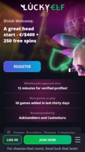 Lucky Elf Casino mobile screenshot