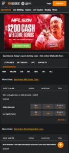 MyBookie mobile screenshot