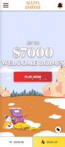 Slots Empire mobile screenshot