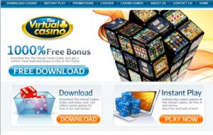 The Virtual Casino sister sites homepage