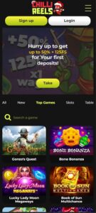 Chilli Reels mobile screenshot