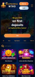 Euphoria Wins mobile screenshot