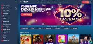 Jazz Casino sister sites homepage