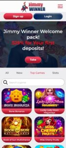 Jimmy Winner mobile screenshot