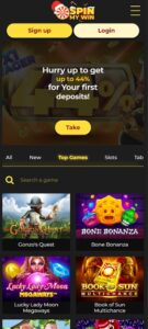 Spin My Win mobile screenshot