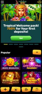Tropical Wins mobile screenshot