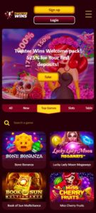 Twister Wins mobile screenshot