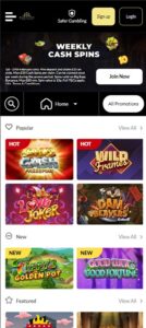 Fortune Mobile Casino mobile screenshot