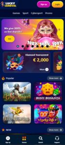 Lucky Carnival mobile screenshot