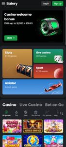 Batery.win mobile screenshot