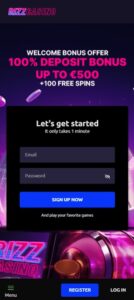 Rizz Casino mobile screenshot