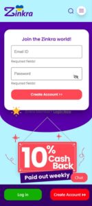 Zinkra mobile screenshot