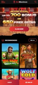 Bet Maximus mobile screenshot