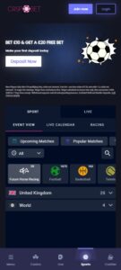 CaspBet mobile screenshot