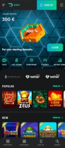Drip Casino mobile screenshot