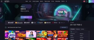 Izzi Casino sister sites homepage