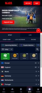 NagsBet mobile screenshot