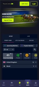 RaceCards.bet mobile screenshot