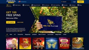 Admiral Casino sister sites homepage