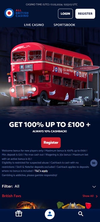 All British Casino Mobile