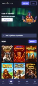 Bet Elite mobile screenshot