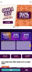 Cafe Casino mobile screenshot