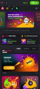 Nanogames mobile screenshot