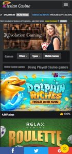 Plexian Casino mobile screenshot