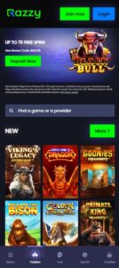 Razzy Bet mobile screenshot