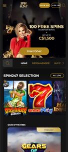 Spin247 homepage
