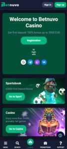 BetNuvo mobile screenshot