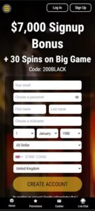 Black Lotus Casino mobile screenshot