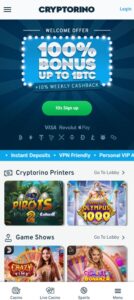 Cryptorino mobile screenshot