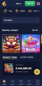 Joo Casino mobile screenshot