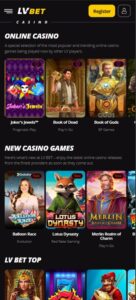 LV Bet mobile screenshot