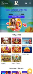 Rouge Casino mobile screenshot
