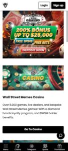WSM Casino mobile screenshot