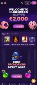 Club Riches sister sites mobile