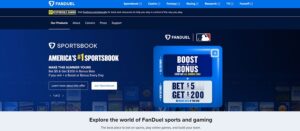 FanDuel sister sites homepage