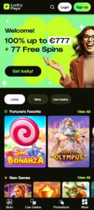 Lucky Pays sister sites mobile