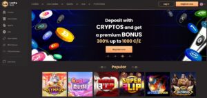 LuckyAce Casino sister sites homepage