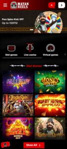 Mayan Reels mobile screenshot