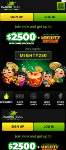 Raging Bull Casino sister sites mobile