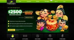 Raging Bull Casino sister sites homepage