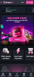 RakeBit sister sites mobile