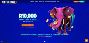 Thunderbolt Casino sister sites homepage