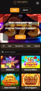 Triumph Casino sister sites mobile