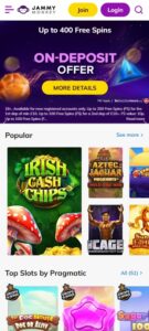 Jammy Monkey sister sites mobile