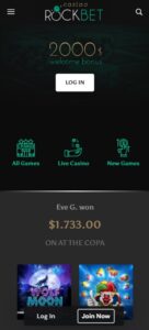 Rockbet Casino sister sites mobile