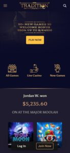 Tradition Casino mobile sister sites